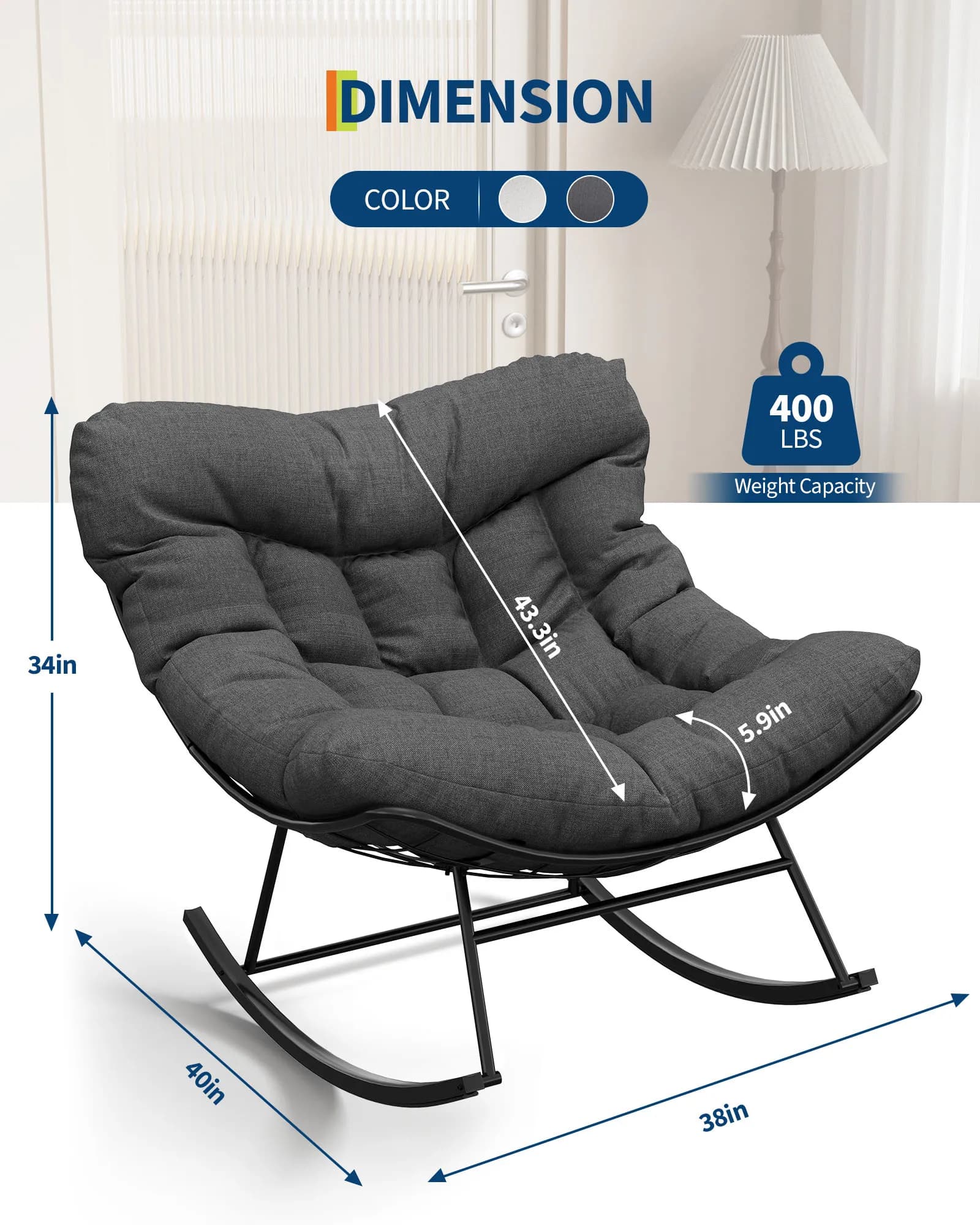 Bujany fotel ogrodowy – z metalową ramą, do ogrodu i na balkon